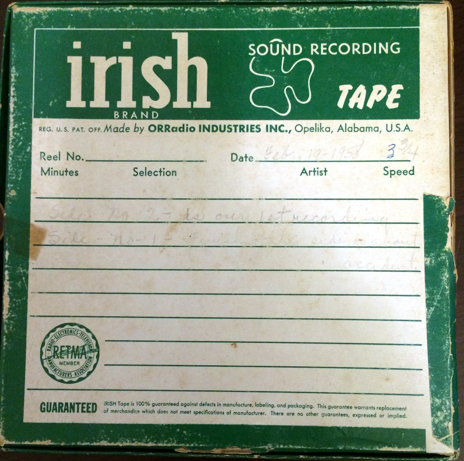 old reel audio tape